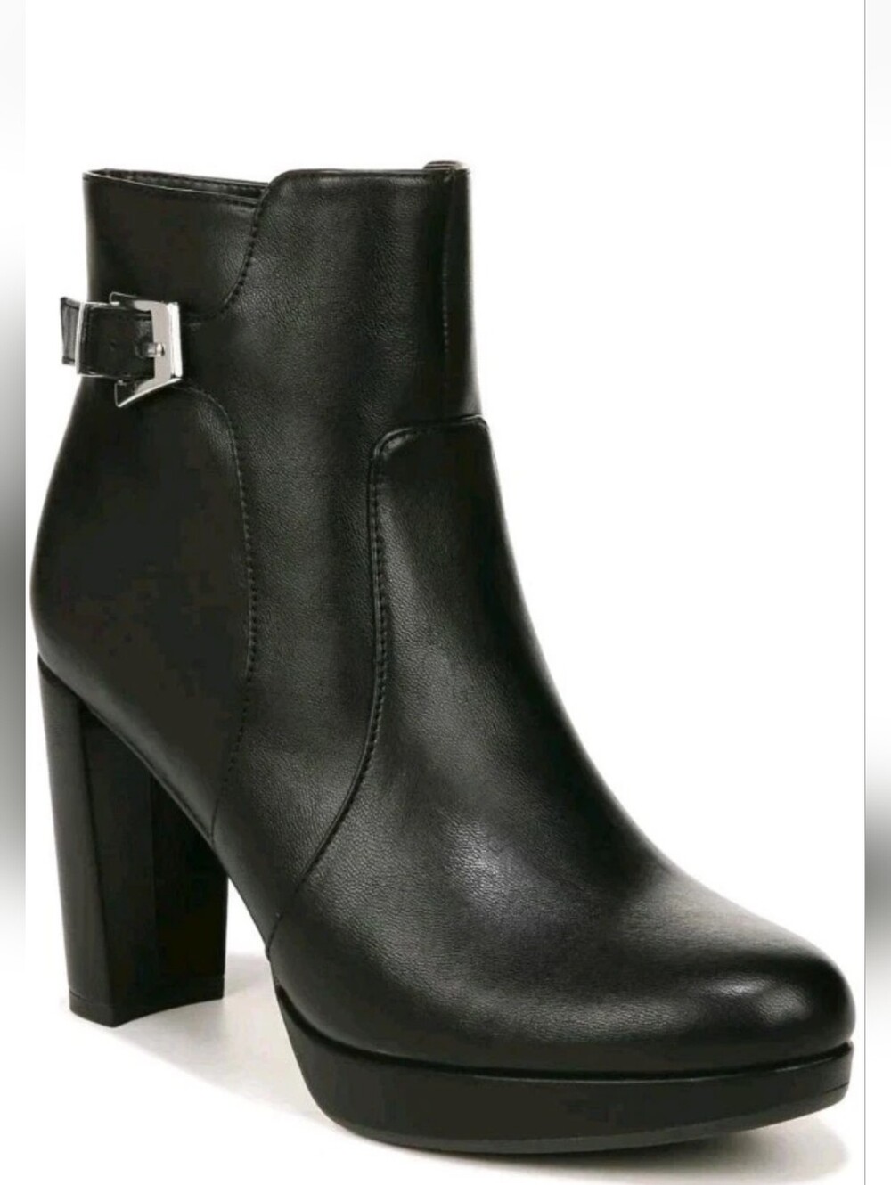 Naturalizer Braxton Womens High Heel Ankle Boots Black Faux Leather US Size 11 M
